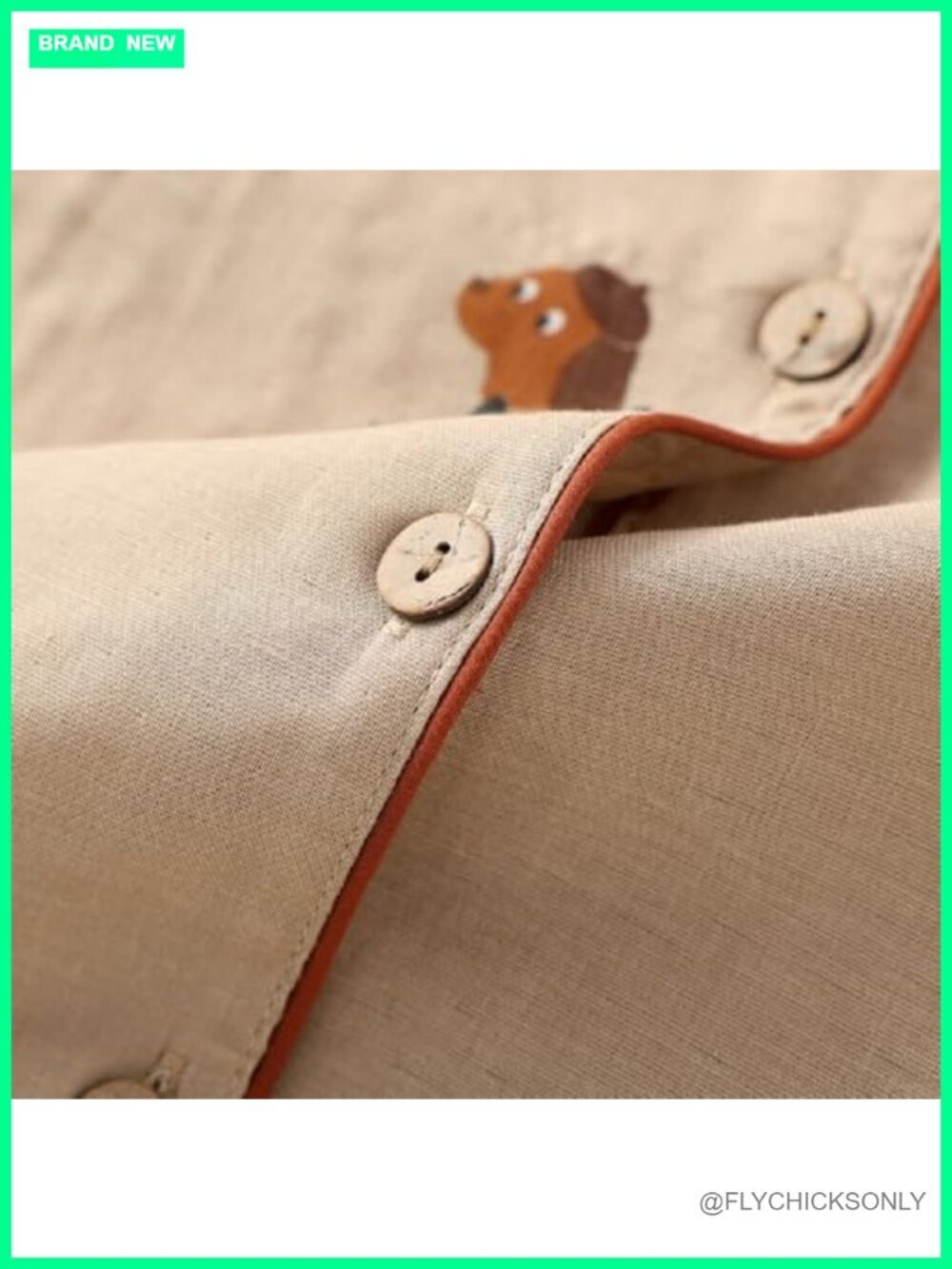 100% Cotton Pajama Set Long Sleeve Button Down Shirt & Pants Sleepwear - Picture 7 of 7